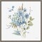 Bohemian Blue 04A (Floral Bouquet) by Lisa Audit 16-in. W x 16-in. H. Canvas Wall Art Print Framed in Grey